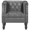 vidaXL Sill&oacute;n de cuero de cabra aut&eacute;ntico gris