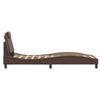 vidaXL Estructura de cama Viana con LED sin colch&oacute;n marr&oacute;n 80x200 cm