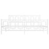 vidaXL Estructura cama sin colch&oacute;n con estribo metal blanco 180x200 cm