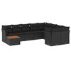 vidaXL Set de sof&aacute;s de jard&iacute;n 10 pzas cojines rat&aacute;n sint&eacute;tico negro