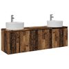 vidaXL Juego de Muebles de Ba&ntilde;o 3 uds. Madera envejecida
