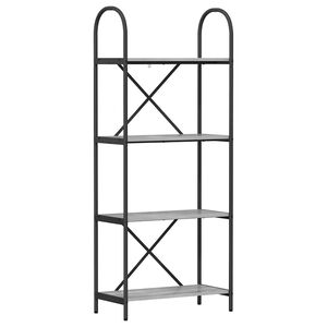 vidaXL Estante de libros 4 niveles 60 x 30 x 146 cm Gris Sonoma