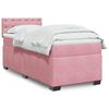 vidaXL Cama box spring con colch&oacute;n terciopelo rosa 90x190 cm