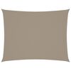 vidaXL Toldo de vela rectangular tela Oxford gris taupe 6x8 m