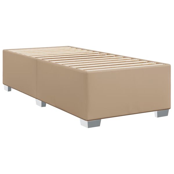 vidaXL Estructura cama sin colch&oacute;n cuero sint&eacute;tico capuchino 80x200 cm