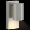 vidaXL Luz de pared exterior 2 pcs Plateado 6,5 x 10,5 x 16 cm