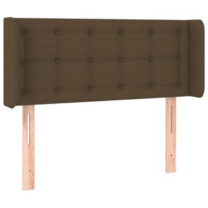 vidaXL Cabecero de tela marr&oacute;n oscuro 83x16x78/88 cm