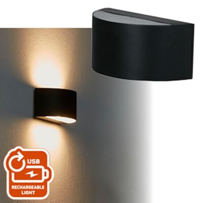 Luxform Lámpara de pared de jardín LED Arc negro