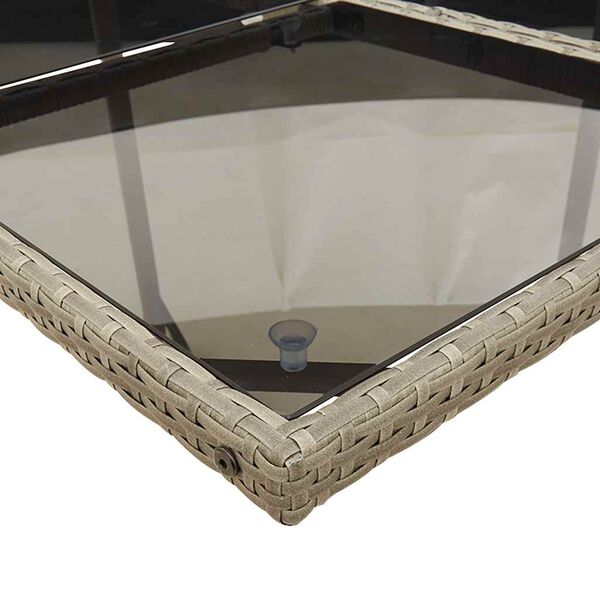 vidaXL Set comedor de jard&iacute;n con cojines 13 pzas rat&aacute;n sint&eacute;tico gris