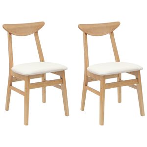 vidaXL Sillas de comedor 2 pcs Natural 42 x 47.5 x 81 cm