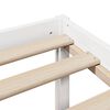 vidaXL Cama con estanter&iacute;a sin colch&oacute;n madera maciza blanca 75x190 cm