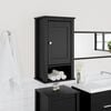 vidaXL Mueble de pared ba&ntilde;o BERG madera maciza pino negro 40x27x71,5cm