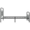 vidaXL Estructura cama sin colchón con estribo metal negro 107x203 cm
