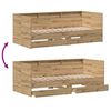 vidaXL Cama de día Roble artesanal 75 x 190 cm Madera contrachapada