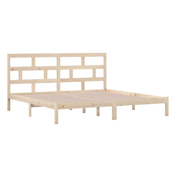 vidaXL Estructura de cama de madera maciza de pino 200x200 cm