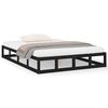 vidaXL Estructura cama doble peque&ntilde;a madera maciza negro 120x190 cm