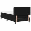 vidaXL Cama tipo Box Spring con colch&oacute;n Negro 200 x 90 cm Poli&eacute;ster