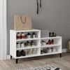 vidaXL Mueble zapatero madera contrachapada blanco 102x36x60 cm