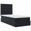 vidaXL Estructura cama otomana colchones terciopelo negro 90x200 cm