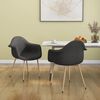 vidaXL Sillas de comedor 2 unidades tela gris oscuro
