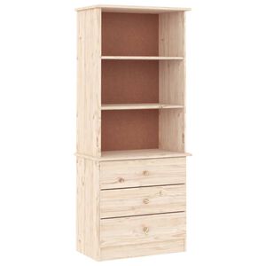 vidaXL Librer&iacute;a con cajones ALTA madera maciza de pino 60x35x142 cm