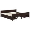 vidaXL Estructura cama 4 cajones madera pino marr&oacute;n oscuro 180x200 cm