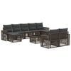 vidaXL Conjunto de sof&aacute;s de jard&iacute;n 10 pcs Gris y Gris Oscuro