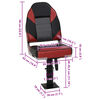 vidaXL Asiento de barco con pedestal altura ajustable 360&deg; giratorio