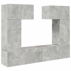 vidaXL Set muebles de sal&oacute;n TV 6 pzas madera ingenier&iacute;a gris hormig&oacute;n