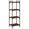 vidaXL Librer&iacute;a 4 estantes madera ingenier&iacute;a roble marr&oacute;n 40x30x120 cm