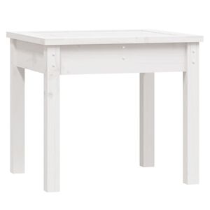 vidaXL Banco de jard&iacute;n madera maciza pino blanco 50x44x45 cm
