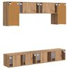 vidaXL Conjunto de mueble de TV Montaje en la pared 5 pcs Roble Sonoma