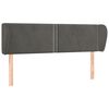 vidaXL Cabecero de terciopelo gris oscuro 147x23x78/88 cm