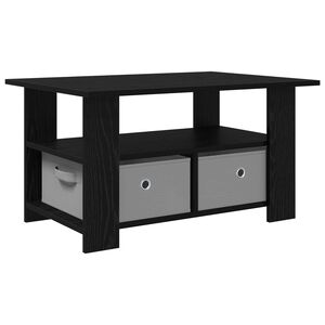 vidaXL Mesa de Caf&eacute; Roble Negro 77 x 55 x 42 cm Madera de ingenier&iacute;a