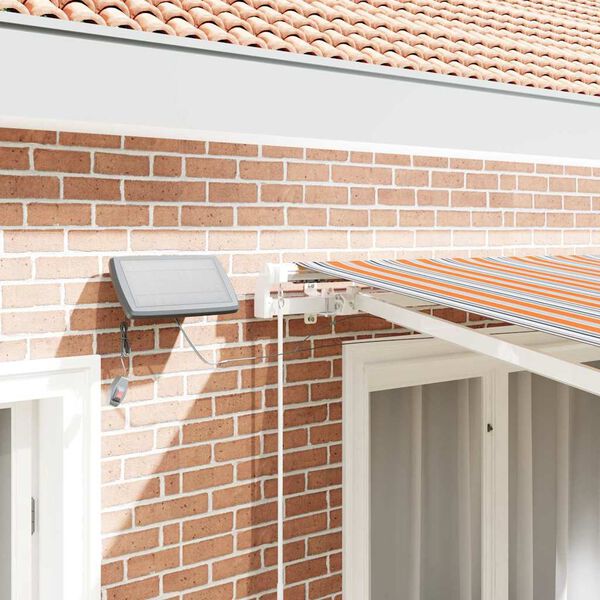 vidaXL Toldo Retr&aacute;ctil Manual Multicolor 350 x 250 cm Tela y acero