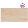 vidaXL Tablero de mesa rectangular 4 uds madera de pino 100x50x1,7 cm