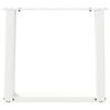 vidaXL Patas para mesa de centro en forma de U (2 unidades), color blanco, 50 x (42-43) cm, acero