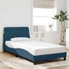 vidaXL Estructura de cama con LED sin colch&oacute;n terciopelo azul 100x200 cm