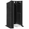 vidaXL Le&ntilde;ero con protector de lluvia 100x80x200 cm acero galvanizado