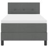 vidaXL Cama tipo Box Spring con colch&oacute;n Gris oscuro 90 x 200 cm tela