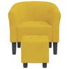 vidaXL Sillón con taburete terciopelo amarillo