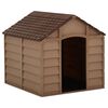 vidaXL Caseta para perros marr&oacute;n PP 71x71,5x68 cm
