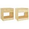 vidaXL Mesitas de noche 2 uds madera maciza de abeto 40x31x40 cm