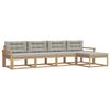 vidaXL Conjunto de sof&aacute;s de exterior 4 uds. Blanco y Gris Claro