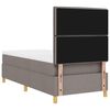 vidaXL Cama tipo Box Spring con colch&oacute;n Taup&eacute; 90 x 200 cm tela
