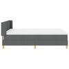 vidaXL Cama tipo Box Spring con colch&oacute;n Gris oscuro 190 x 140 cm tela