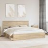 vidaXL Estructura de cama Sonoma 200 x 200 cm Madera de pino macizo