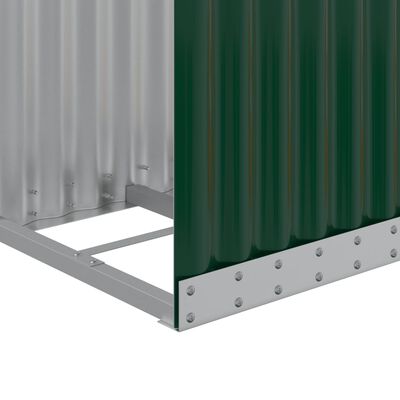 vidaXL Leñero de acero galvanizado verde 40x45x170 cm