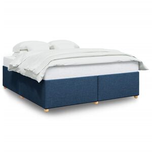 vidaXL Cama sin colch&oacute;n tela azul 200x200 cm