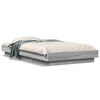 vidaXL Estructura de cama con luces LED madera gris Sonoma 90x200 cm